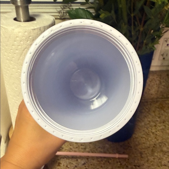 Starbucks | Sequin White Tumbler with Pink Straw and Green Logo - Picture 10 of 16
